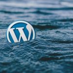 Wordpress Logo floating on water