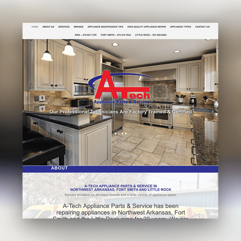 Web Design for A-Tech Appliance