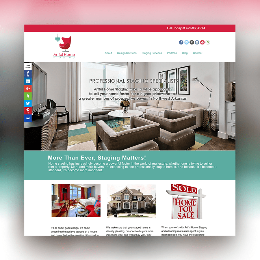 Artful Home Staging Web Design | Simplemachine