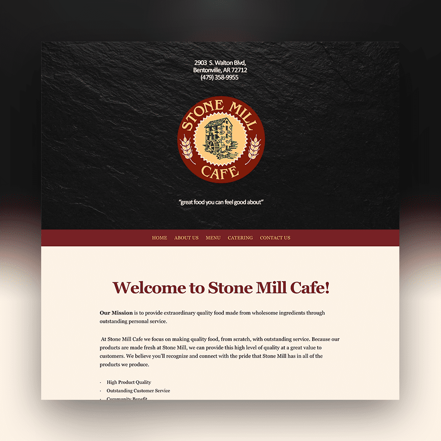 Web Design | Stone Mill Cafe