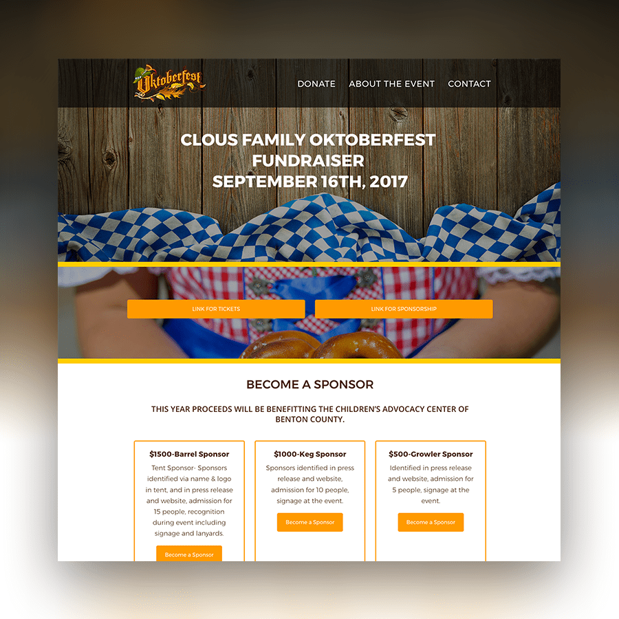 NWA Oktoberfest | Web Design Page Mockup | Simplemachine NWA