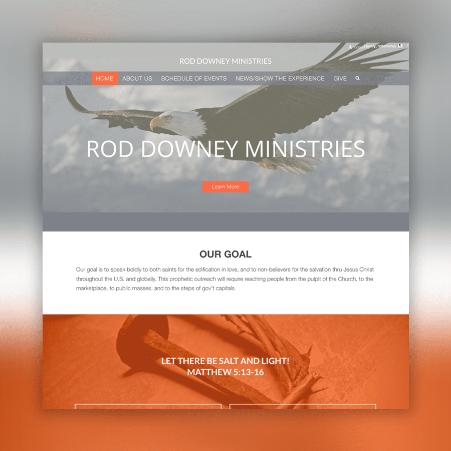 Website design for ministry