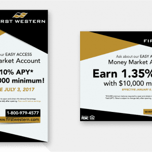 First Western Bank Flyers | Graphic Design