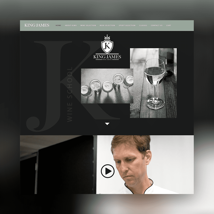 King James Wine Website | Graphic Design
