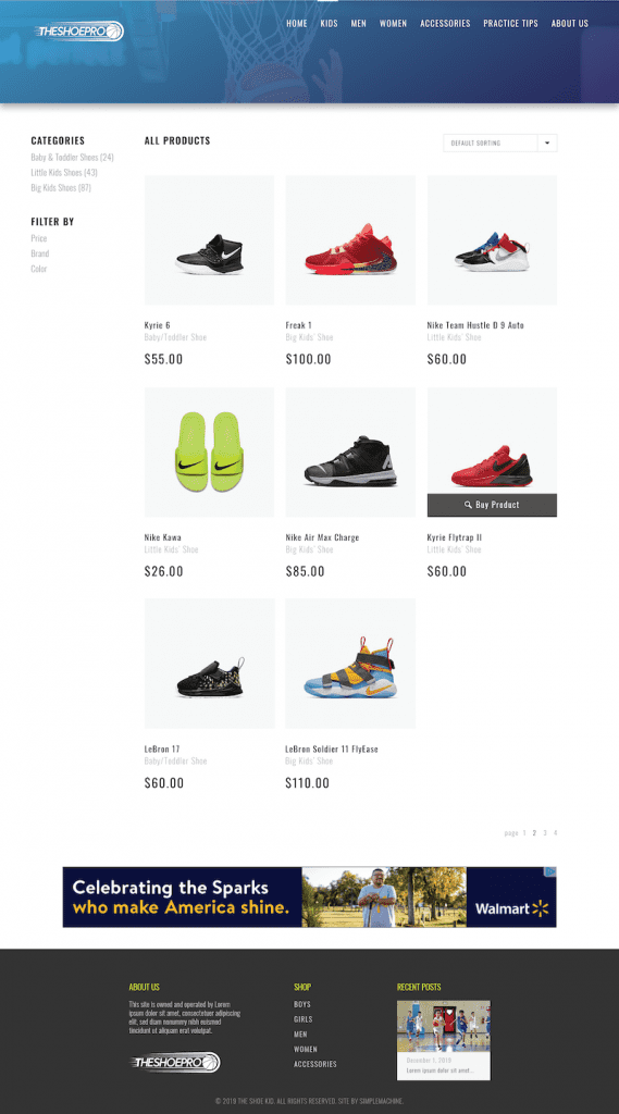 E-commerce Website Design | The Shoe Pro | Simplemachine