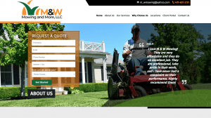 M and W Mowing Website Design